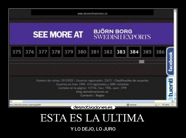 ESTA ES LA ULTIMA  - Y LO DEJO, LO JURO