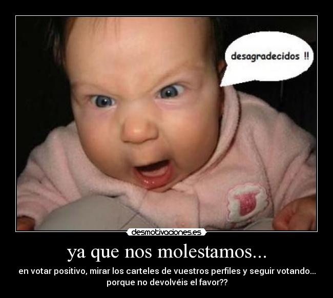 ya que nos molestamos... -
