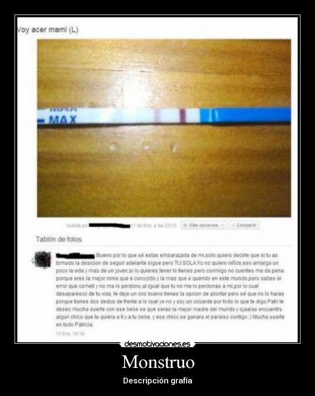 Monstruo - Descripción grafía