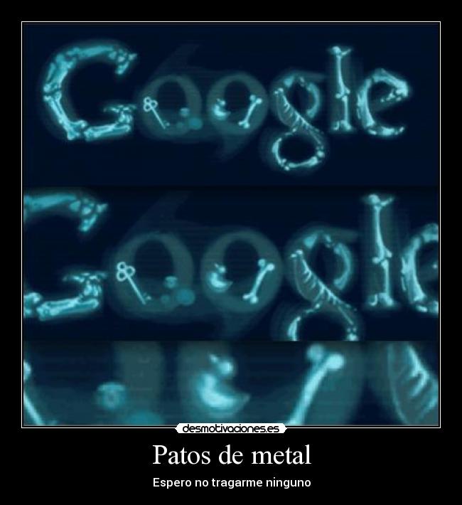 carteles pato metal banera bano google desmotivaciones