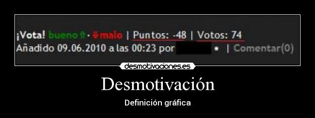 Desmotivación - Definición gráfica