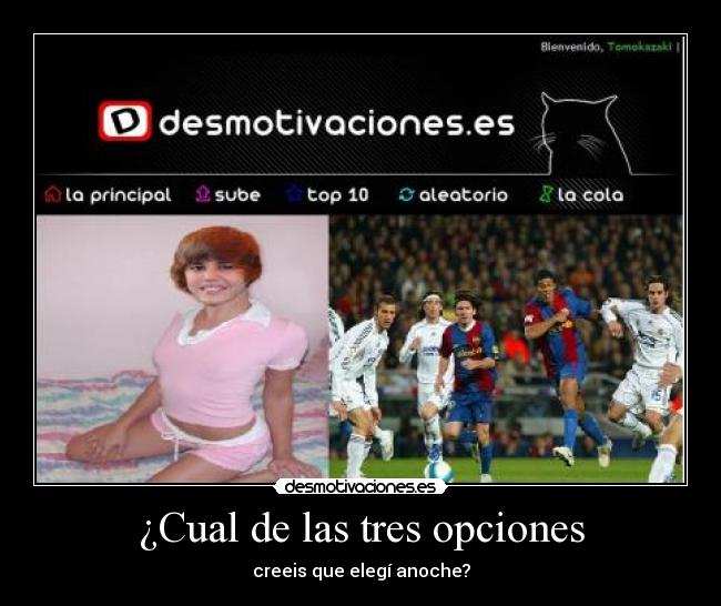 ¿Cual de las tres opciones -