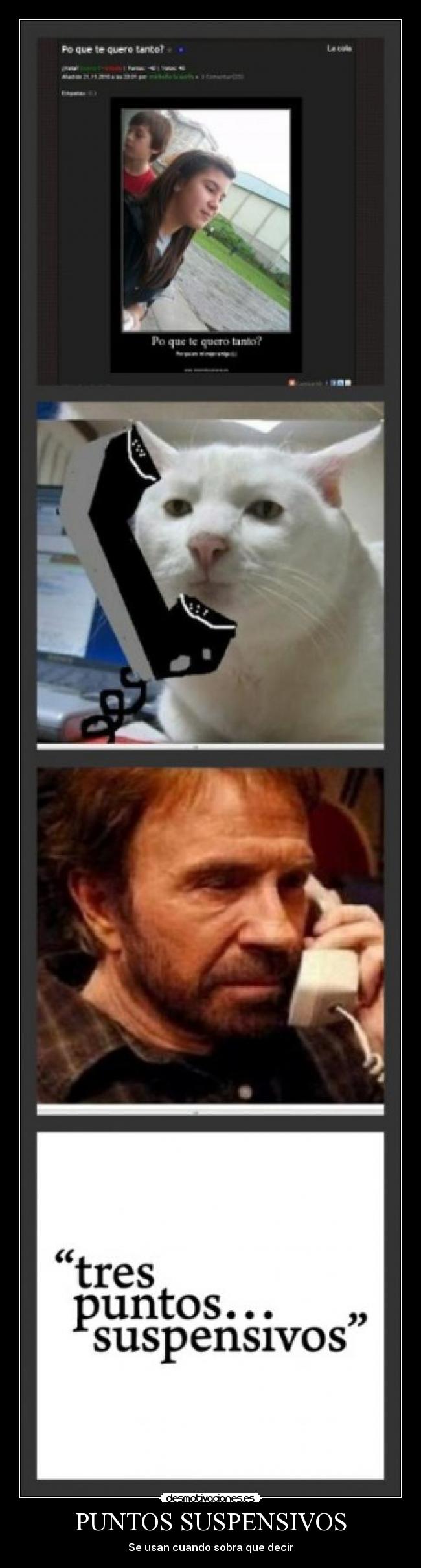 PUNTOS SUSPENSIVOS - Se usan cuando sobra que decir