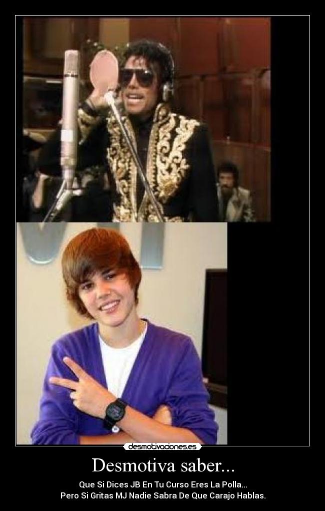 Desmotiva saber... -