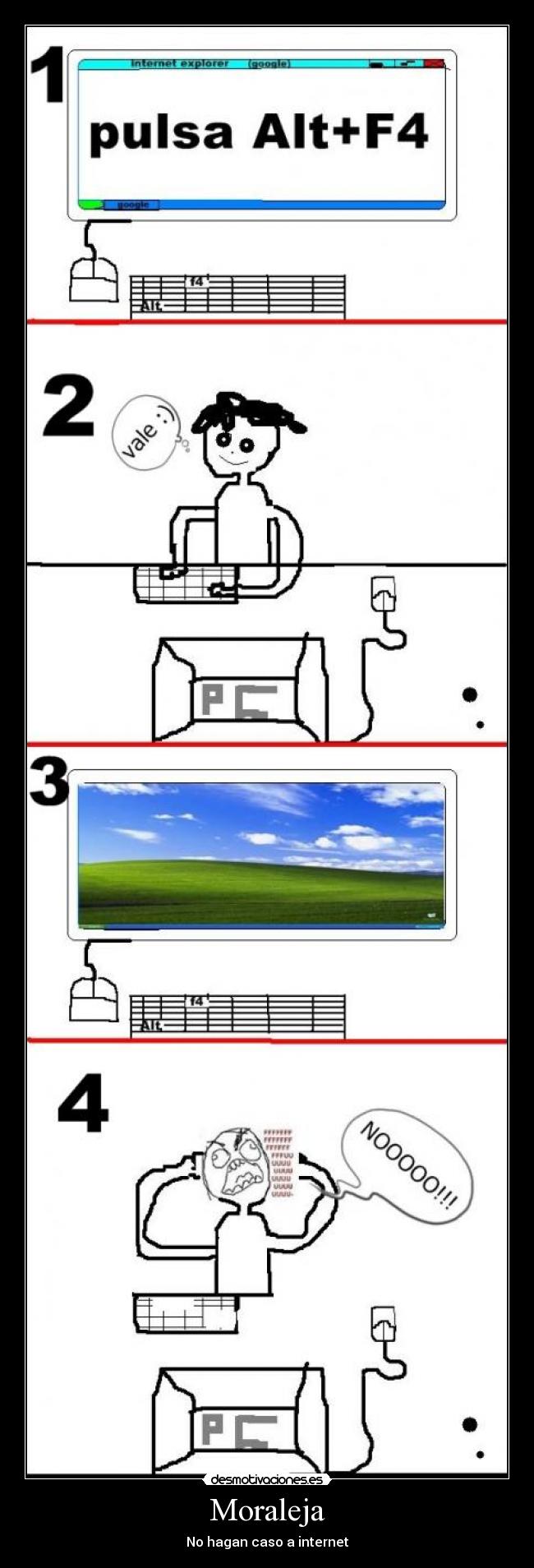 Moraleja - No hagan caso a internet