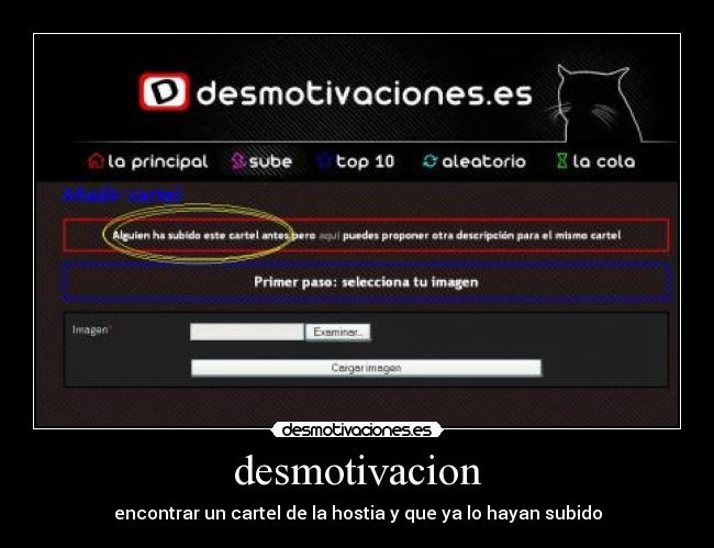 desmotivacion - encontrar un cartel de la hostia y que ya lo hayan subido