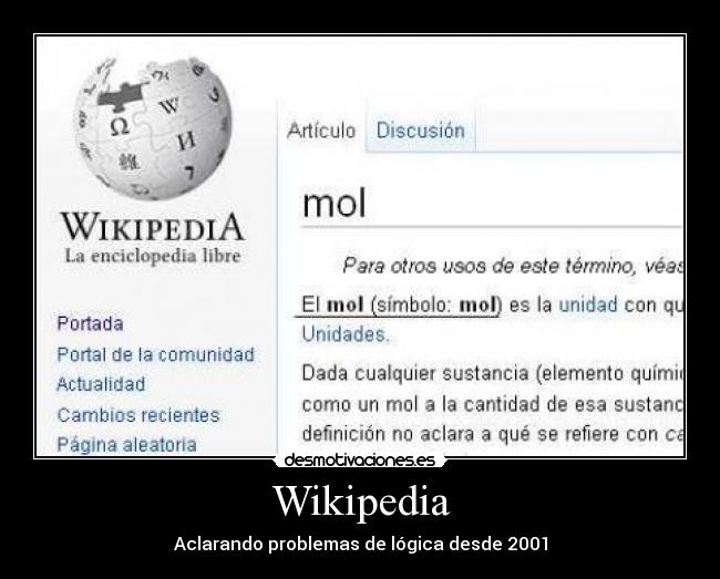 carteles mol wikipedia logica logica 2001 sustancias quimica quimica desmotivaciones