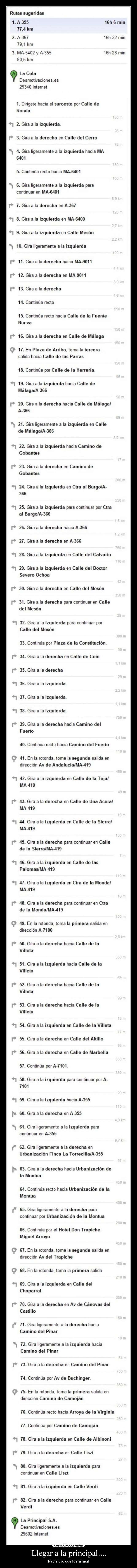 Llegar a la principal.... - 