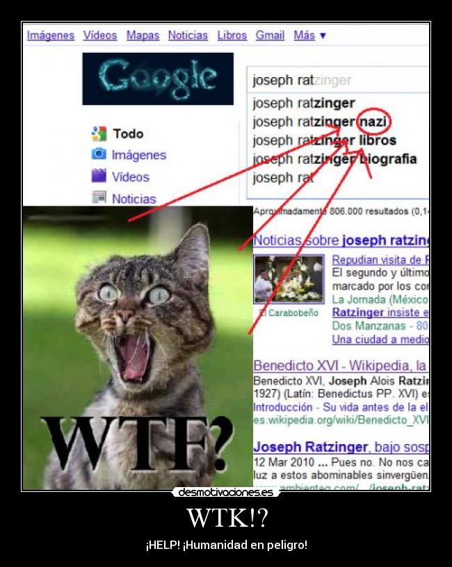 carteles papa joseph ratzinger nazi desmotivaciones