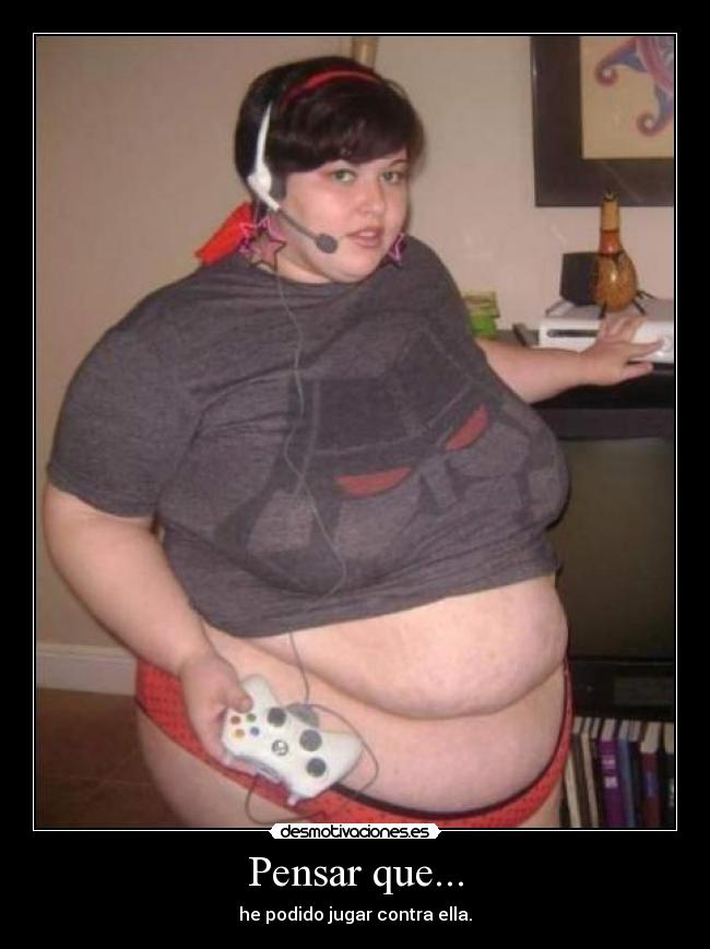 carteles chica obesa mando xbox desmotivaciones