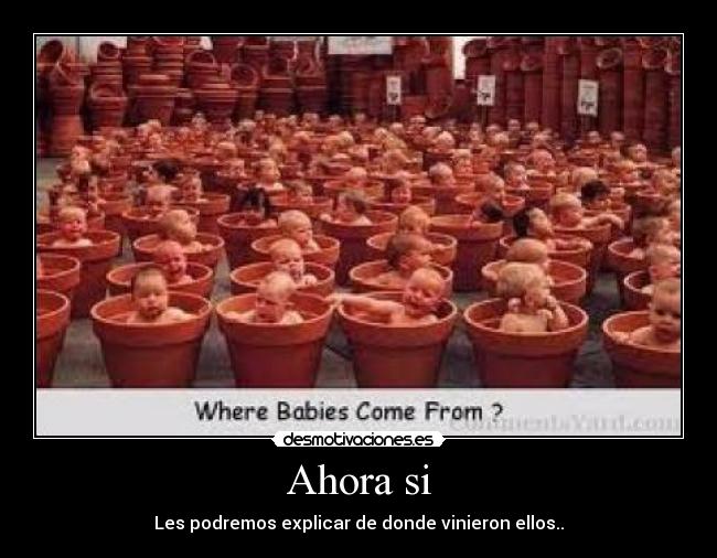 Ahora si - Les podremos explicar de donde vinieron ellos..