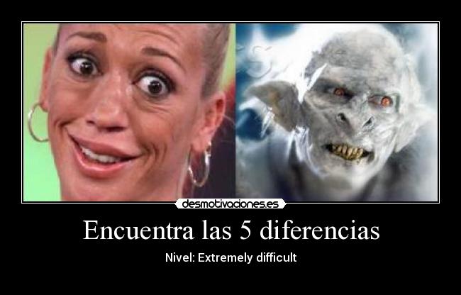 Encuentra las 5 diferencias - Nivel: Extremely difficult