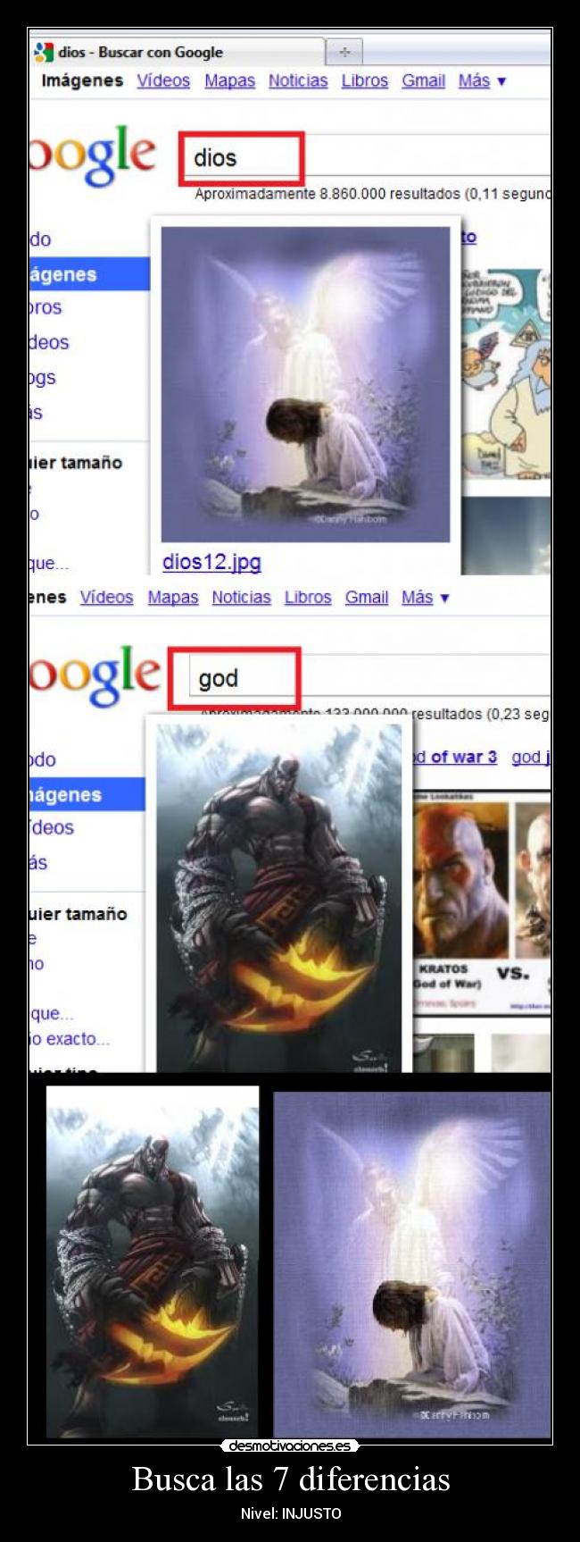 Busca las 7 diferencias - Nivel: INJUSTO