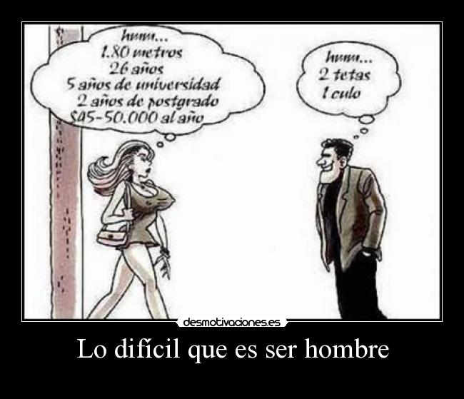 Lo difícil que es ser hombre -