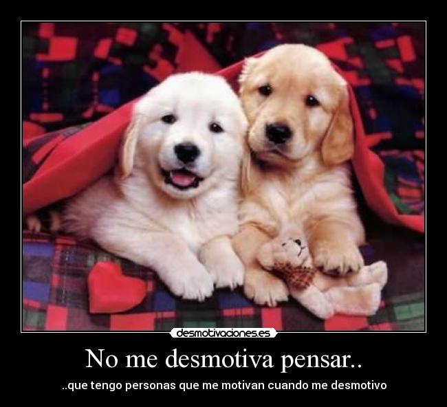 No me desmotiva pensar.. - 