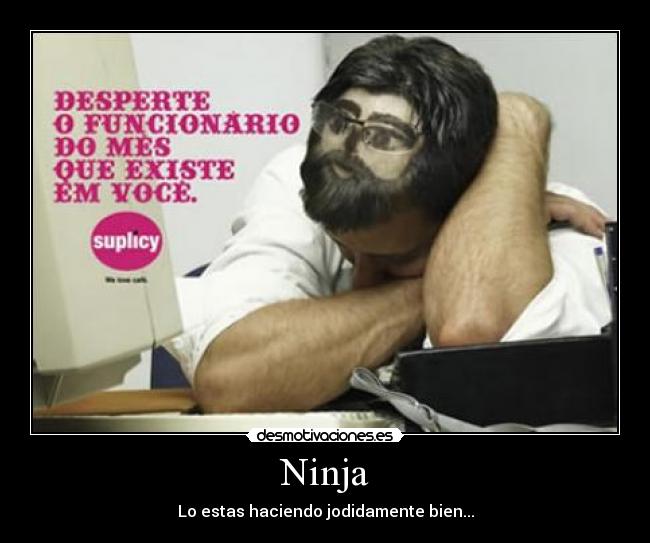 carteles ninjas desmotivaciones