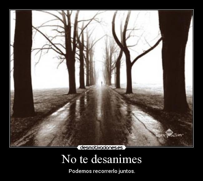 No te desanimes - Podemos recorrerlo juntos.