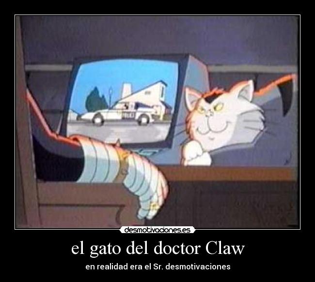el gato del doctor Claw - en realidad era el Sr. desmotivaciones