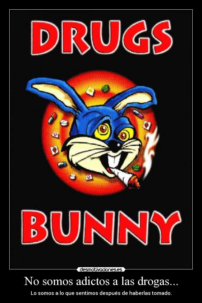 No somos adictos a las drogas... - Lo somos a lo que sentimos después de haberlas tomado.
