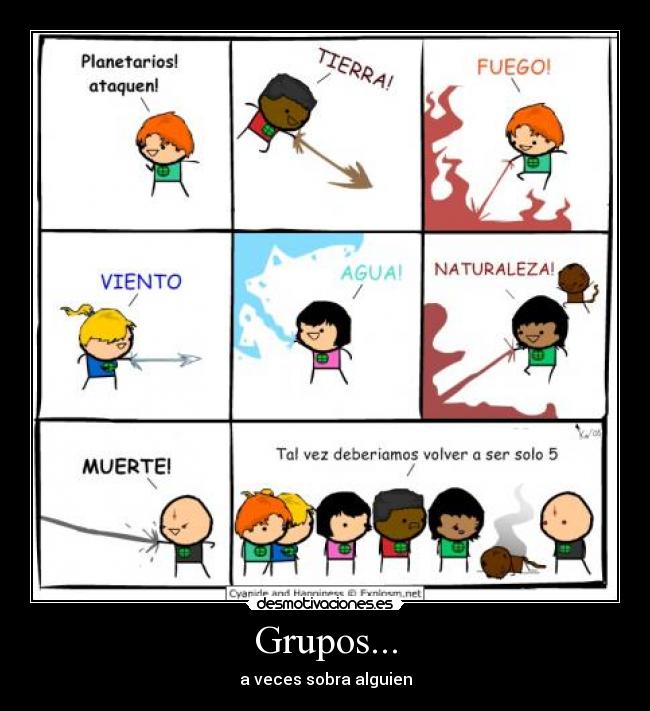 Grupos... - a veces sobra alguien