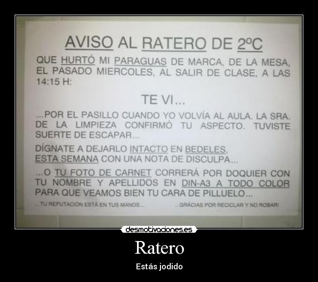 Ratero - Estás jodido