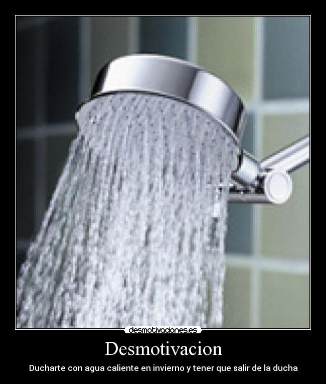 carteles invierno ducha desmotivaciones
