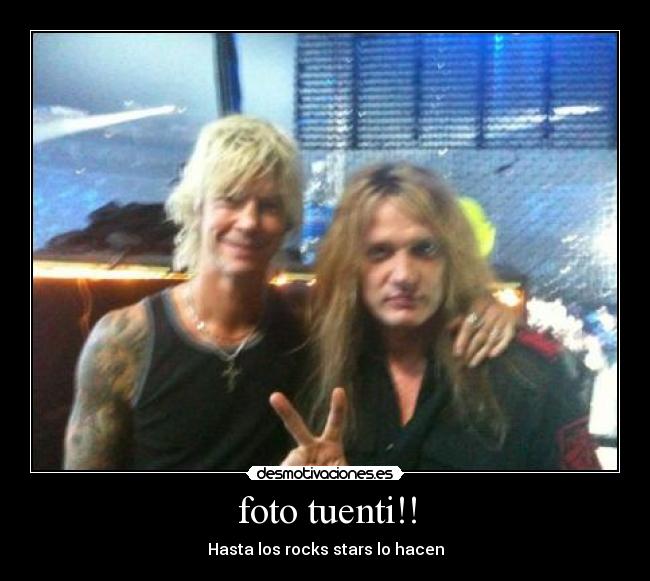 foto tuenti!! - Hasta los rocks stars lo hacen