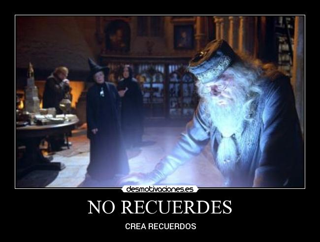 NO RECUERDES - CREA RECUERDOS