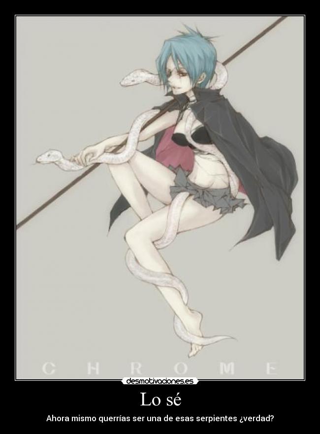 carteles mukuro rokudo genderbender serpientes genderbending desmotivaciones