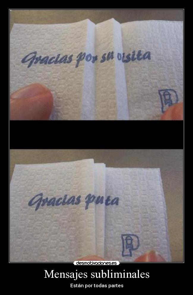 Mensajes subliminales - Están por todas partes