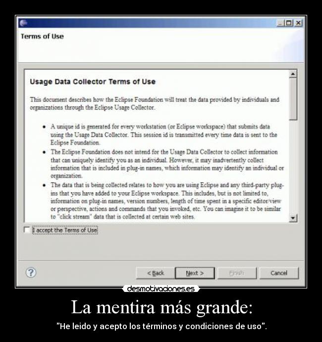 carteles mentira terminos condiciones uso annrules acepto desmotivaciones