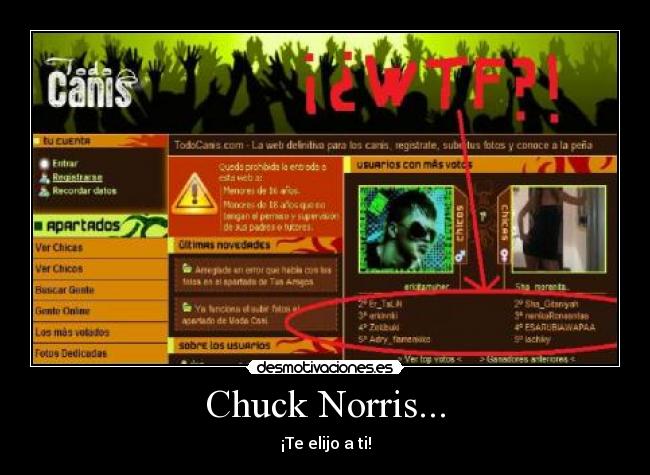 Chuck Norris... - ¡Te elijo a ti!