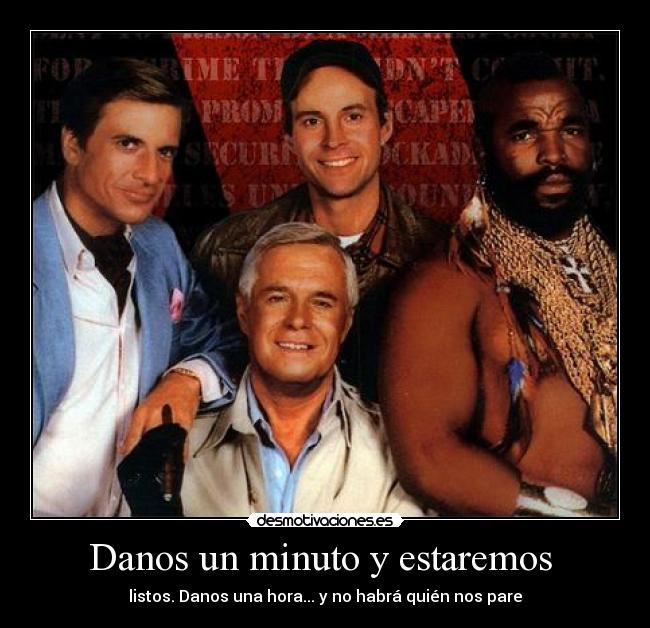 Danos un minuto y estaremos -