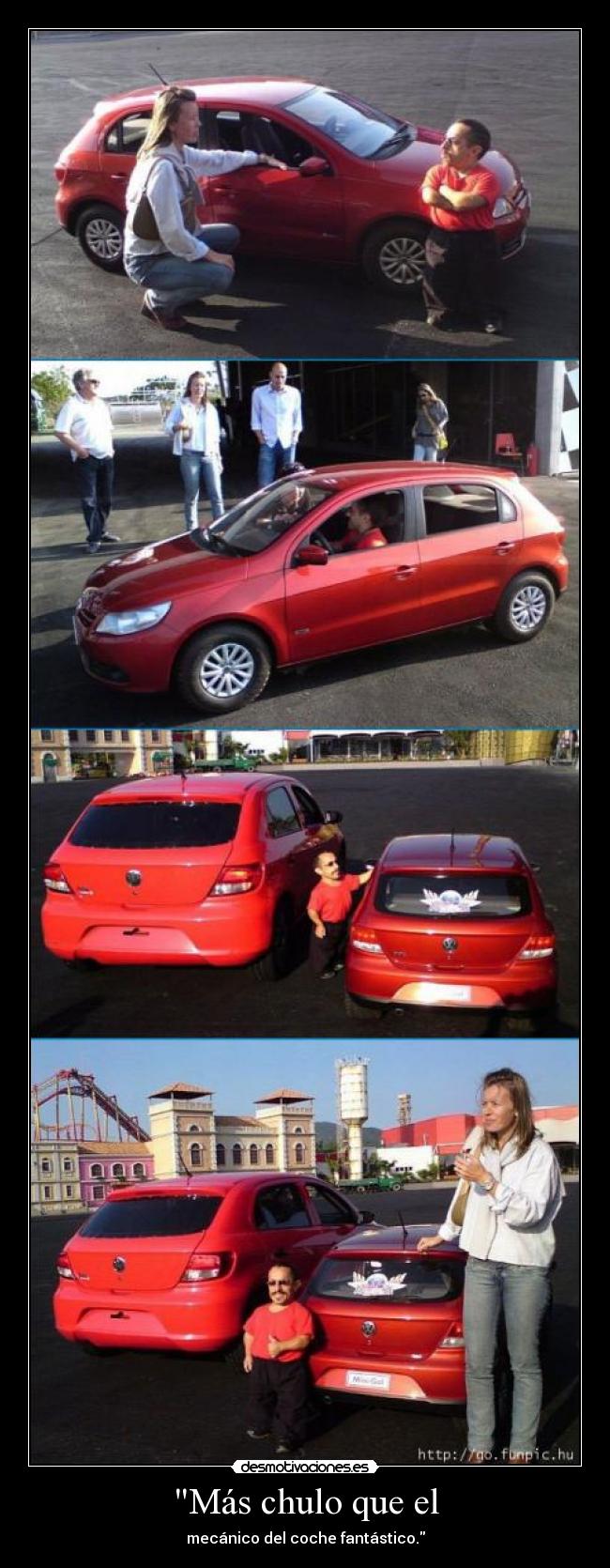 carteles coche rojo mujer enano mas chulo que mecanico del coche fantastico olaf52 desmotivaciones
