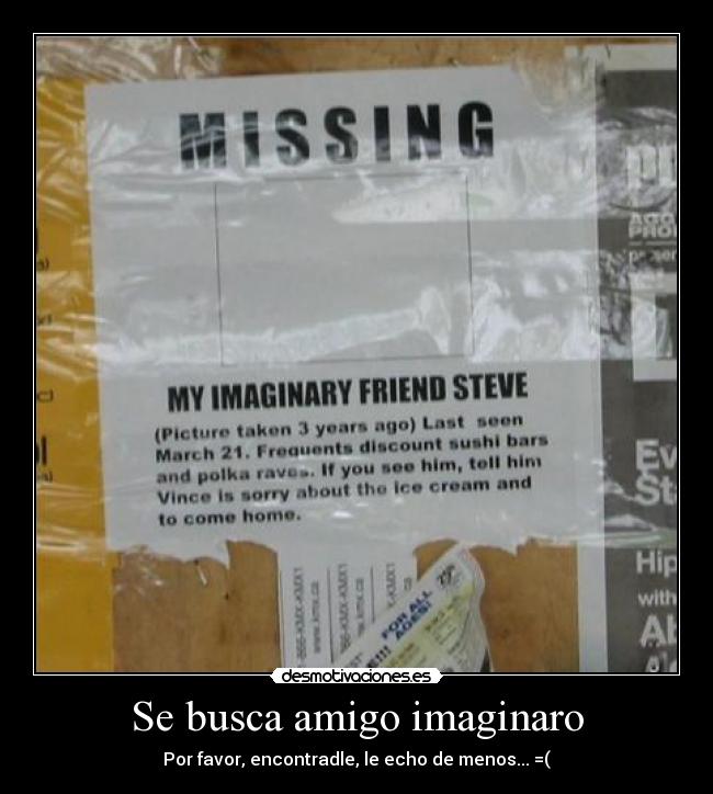 Se busca amigo imaginaro -