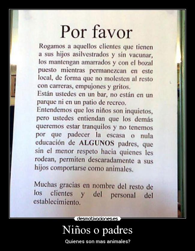 Niños o padres - 