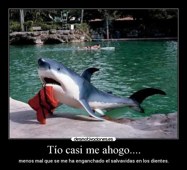 Tío casi me ahogo.... -