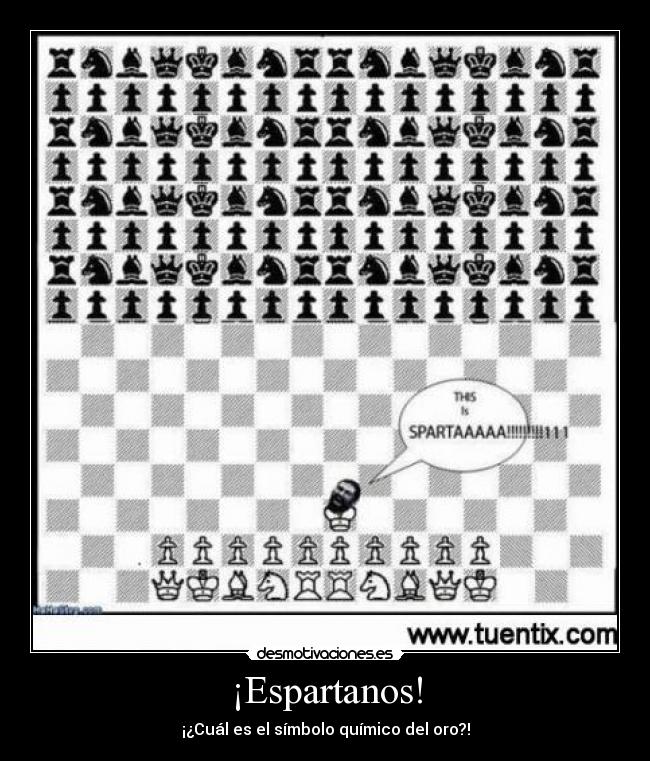 ¡Espartanos! - ¡¿Cuál es el símbolo químico del oro?!