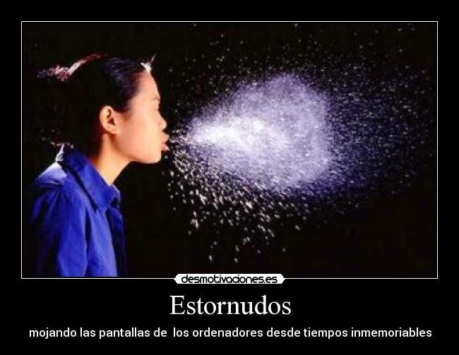 Estornudos - mojando las pantallas de los ordenadores desde tiempos inmemoriables
