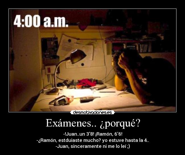 carteles examenes blabla desmotivaciones
