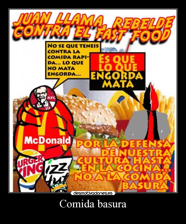 carteles comida comida desmotivaciones