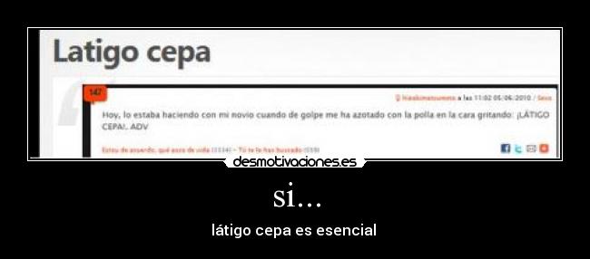 si... - látigo cepa es esencial