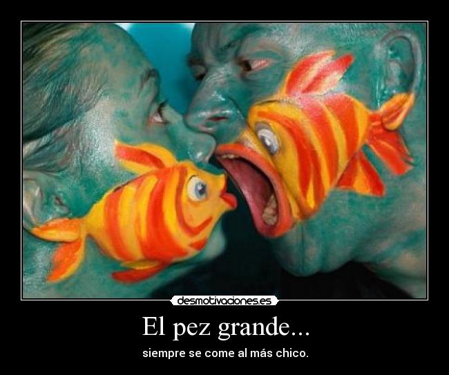 El pez grande... - siempre se come al más chico.