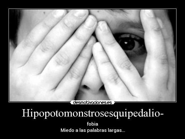 carteles hipopotomonstrosesquipedaliofobia desmotivaciones