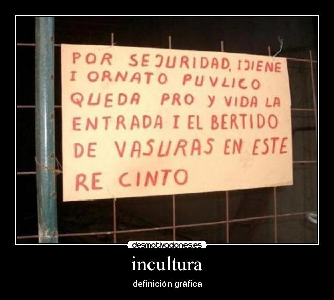 incultura - definición gráfica