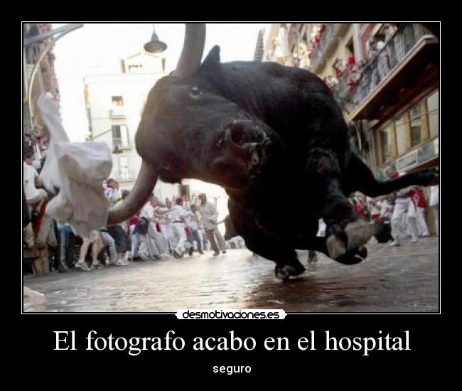 El fotografo acabo en el hospital -