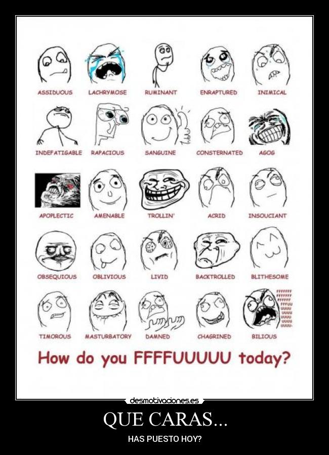 QUE CARAS... - 