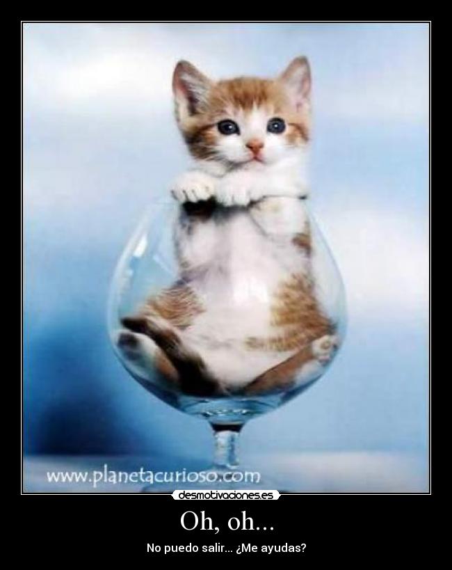 Oh, oh... - No puedo salir... ¿Me ayudas?