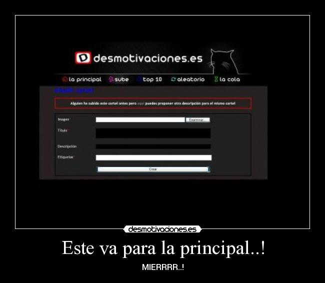 Este va para la principal..! - MIERRRR..!