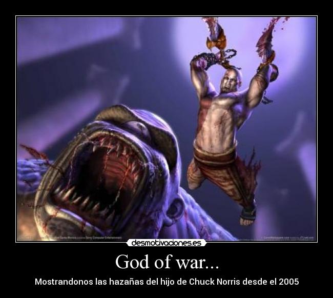God of war... - Mostrandonos las hazañas del hijo de Chuck Norris desde el 2005